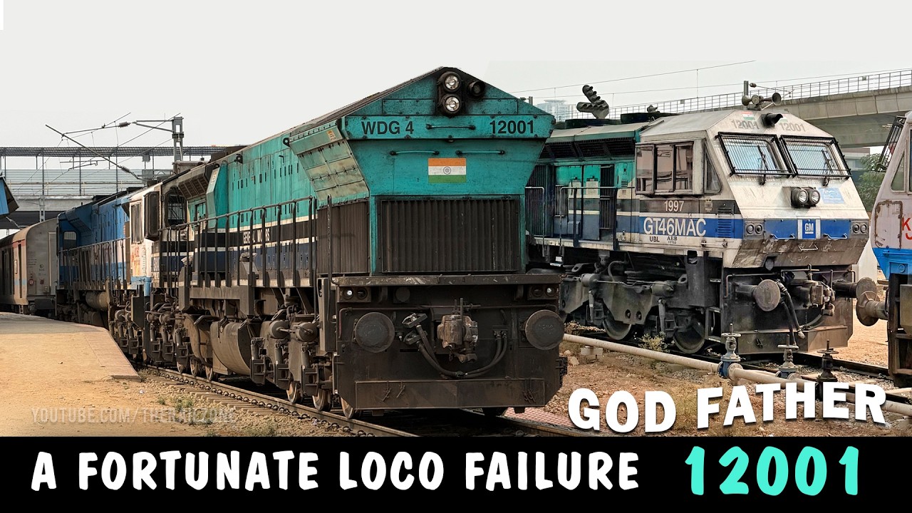 Luckiest Loco Failure | First WDG4 12001 Rescues the Train | Indian Railways #trainvideos #railway