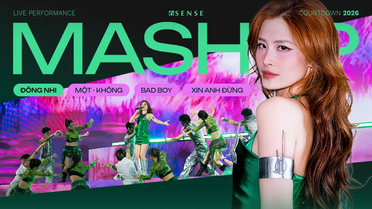 Đông Nhi - Mashup Bad Boy, Một-Không, Xin Anh Đừng | Live Performance | Countdown Huế 2026