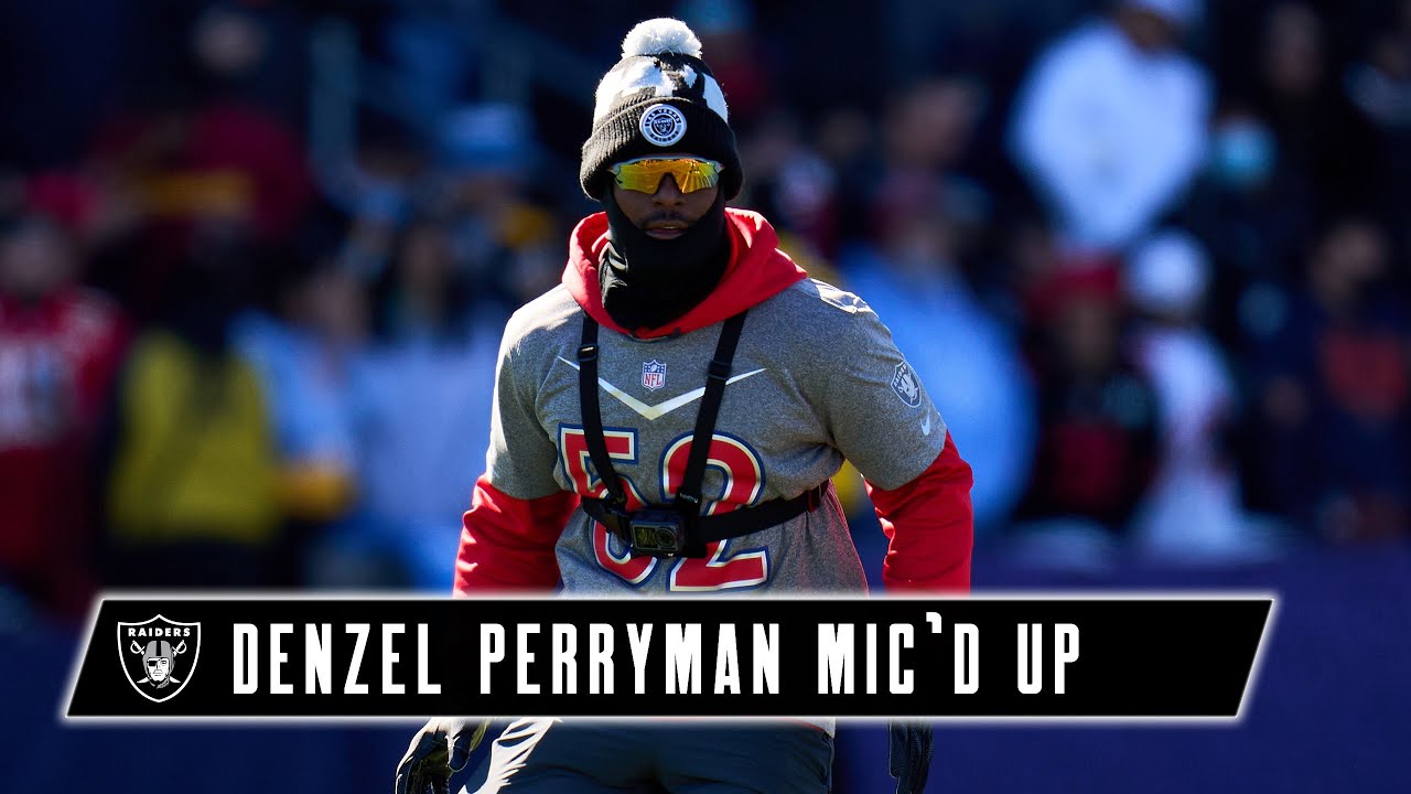 Denzel Perryman Catches Passes While Mic’d Up at 2022 Pro Bowl Practice | Raiders | NFL