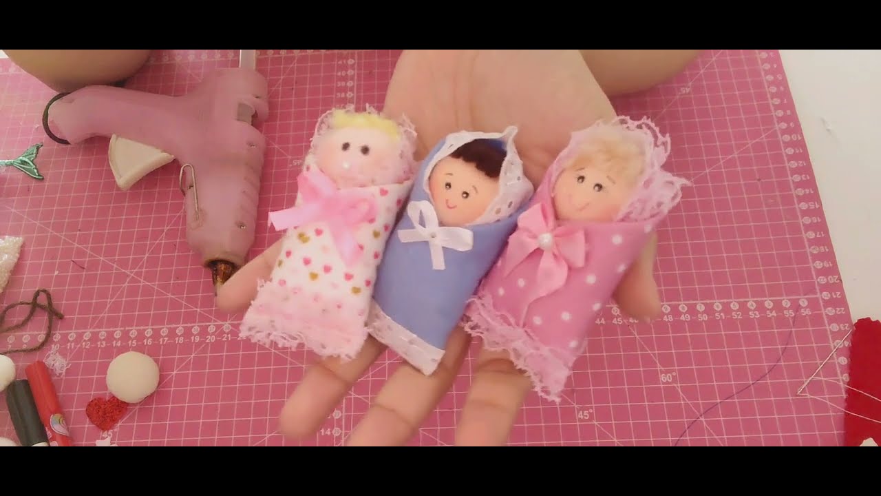 Lembrancinha de maternidade ou chá de bebê de 9 cm, com fuxico e retalhos. muito fácil #RendaExtra