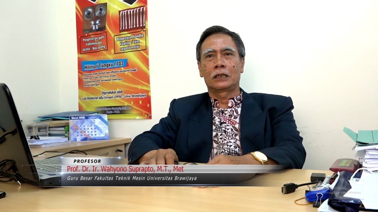 Prof. Dr. Ir. Wahyono Suprapto, M.T., Met - Profesor