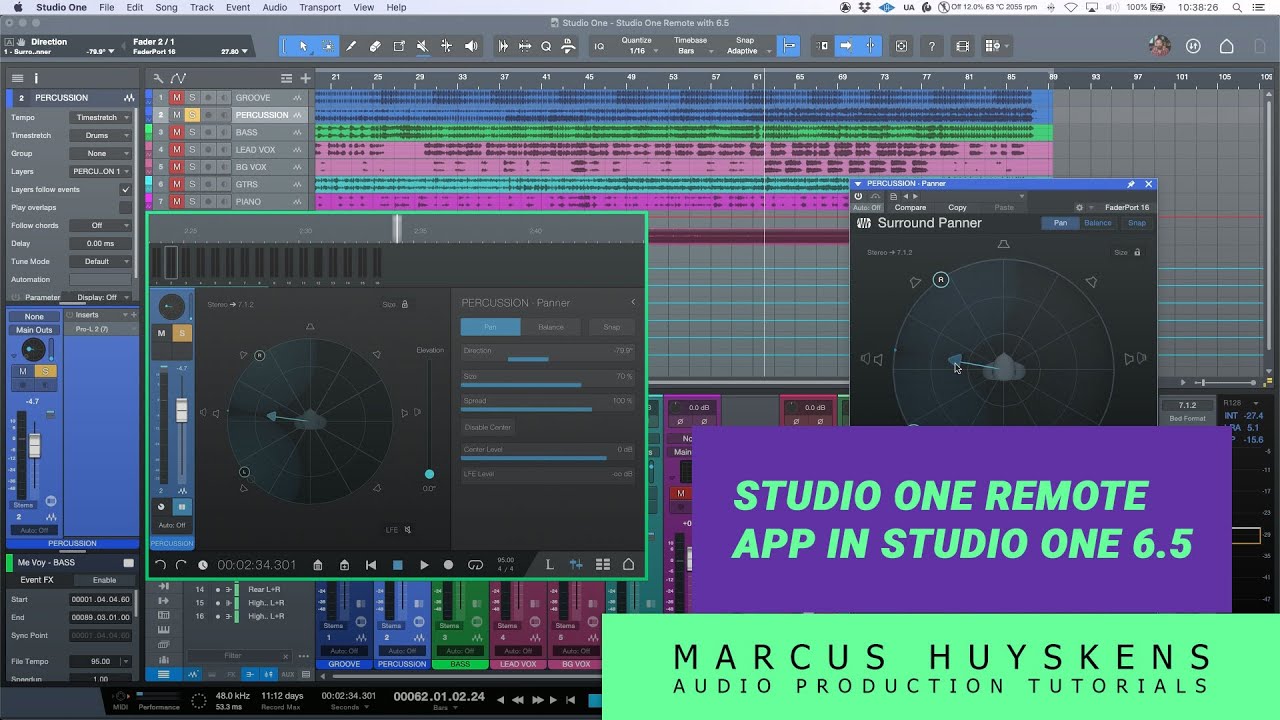 Working with the Studio One Remote App in Studio One 6.5
