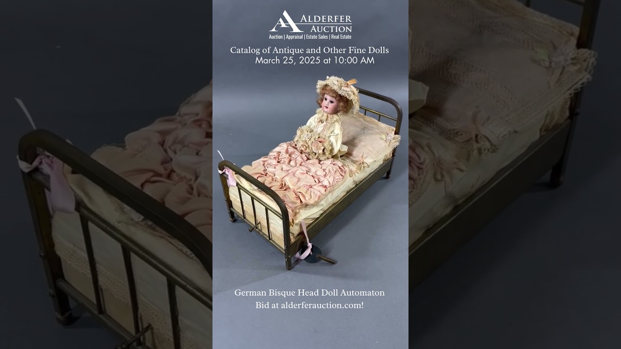 German Bisque Head Doll Automaton