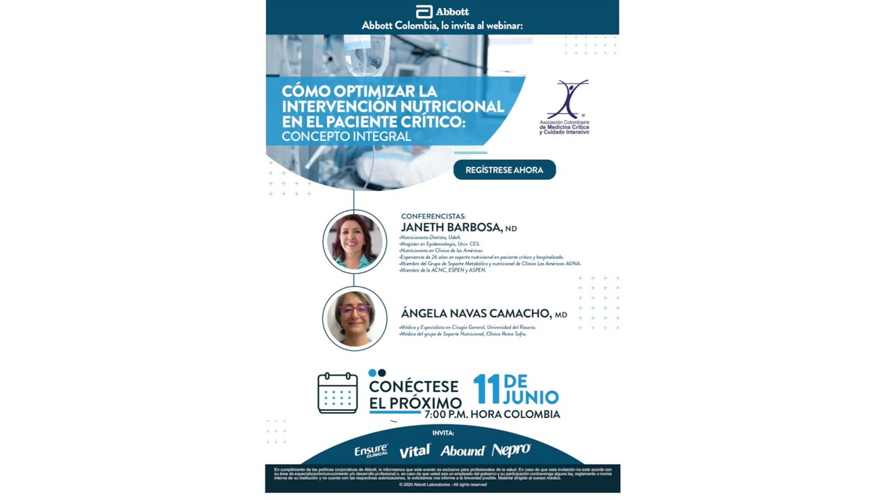 Webinar C&oacute;mo optimizar la intervenci&oacute;n nutricional en el paciente cr&iacute;tico: Concepto integral