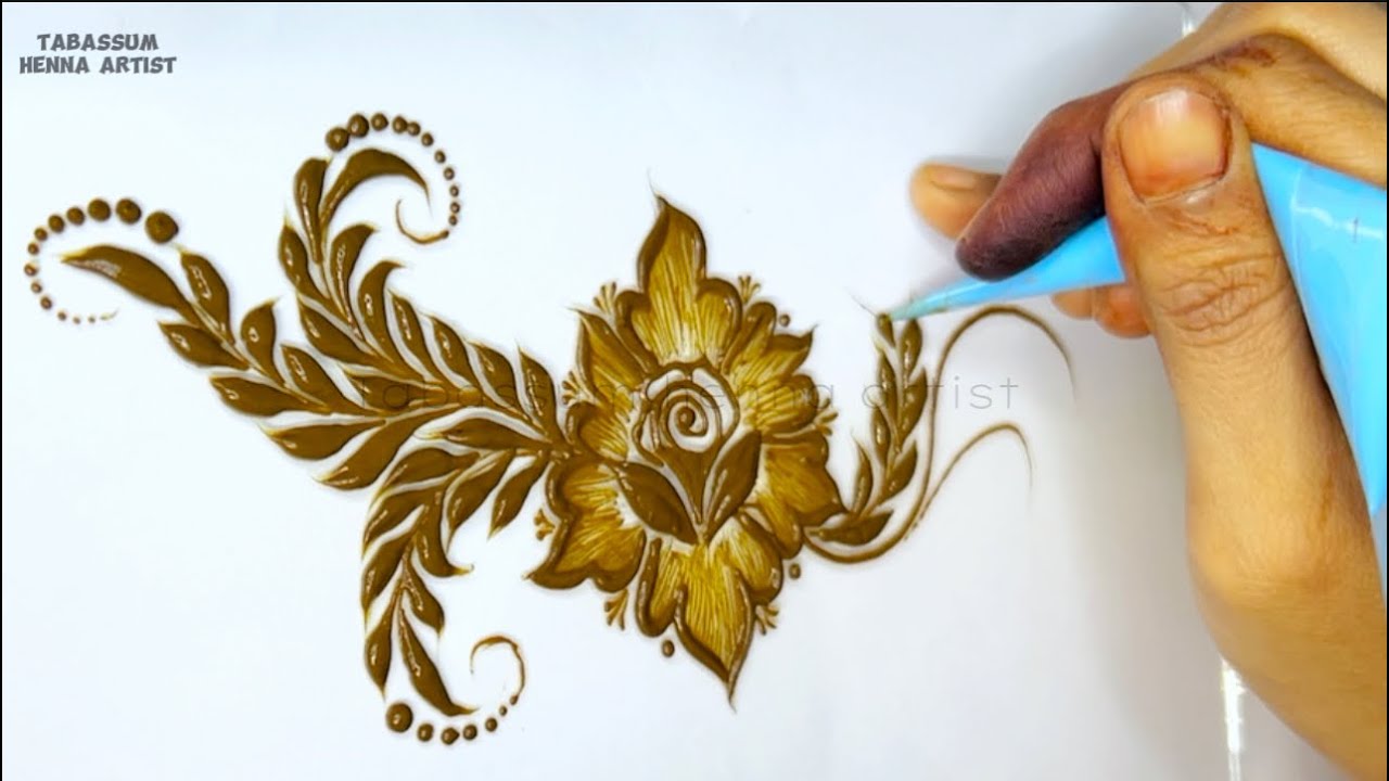 New style flower mehndi design | Step by step tutorial ​⁠@Tabassumhennaartist1568