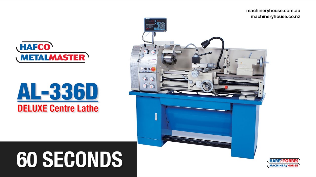 AL-336D DELUXE Centre Lathe HAFCO Metalmaster - 60 Seconds (L682D)