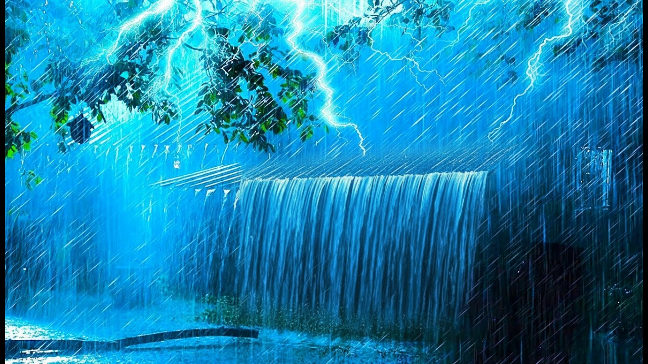 Heavy Rain & Thunder Sounds Live Stream &ndash; Deep Sleep, Insomnia Relief, Relaxation & Calm Night