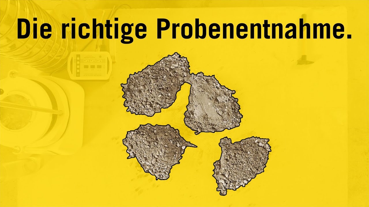 Betonlabor - Betonzuschläge - Die richtige Probennahme und das Teilen der Zuschlagprobe.