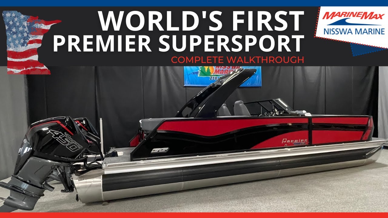 WORLD'S FIRST Twin Engine SuperSport Tritoon (Walkthrough!) 2023 Premier 270 SuperSport