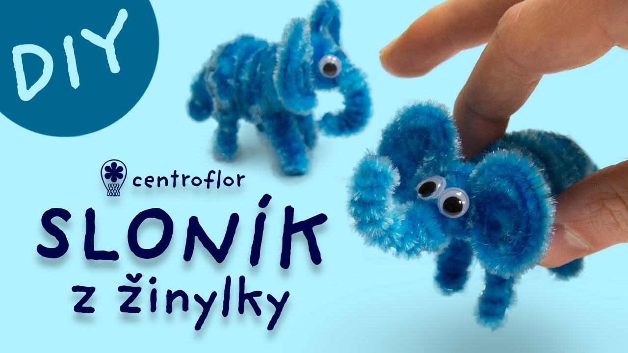 DIY Sloník z žinylky - CENTROFLOR