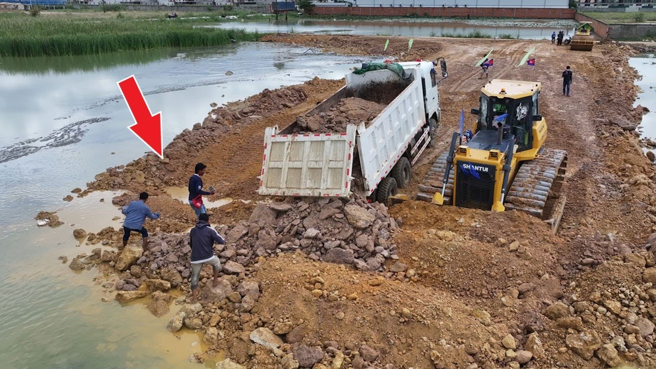 Best Amazing Bulldozer SHANTUI Showing Technique Delivery Dump Truck
