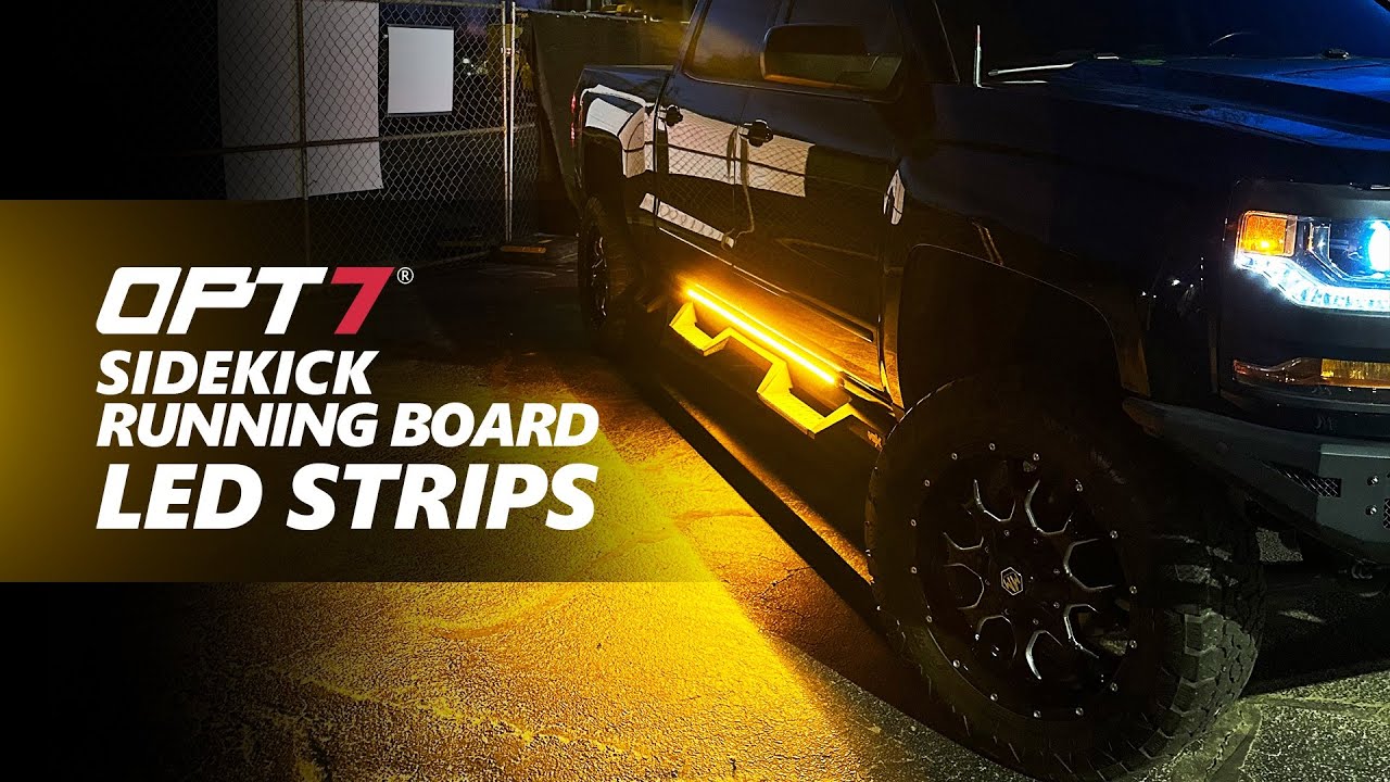 OPT7 Sidekick Running Board LED Step Strips Lights for Pick-Up Trucks, RV