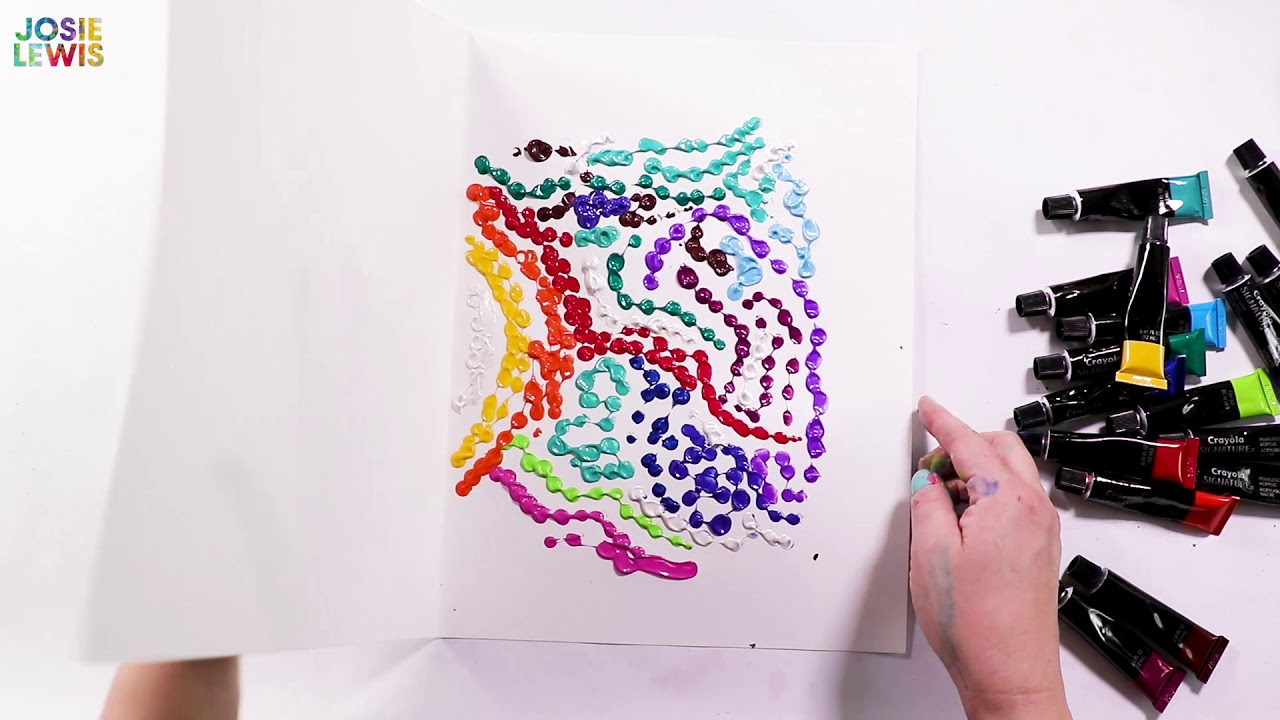 Ink Blot Painting Tutorial || Crayola Paint and Sip with Josie Lewis Art