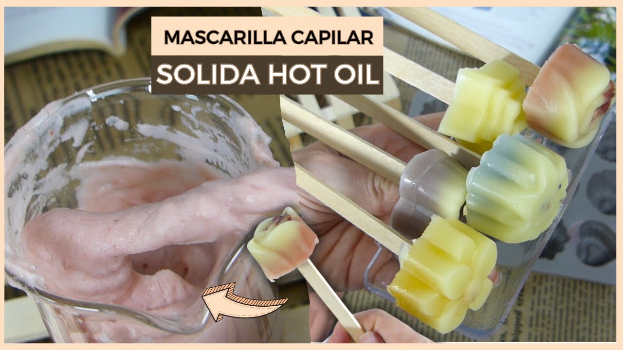 ¡NO creerás como se usa esta MASCARILLA CAPILAR SOLIDA!😲 RECETA Mascarilla HOT OIL CABELLO SECO💆‍♀️💚