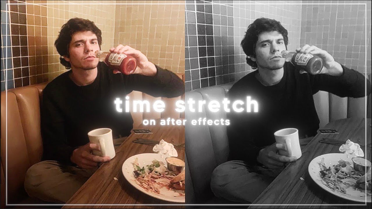 how to slow down clips on after effects (time stretch) | tutorial