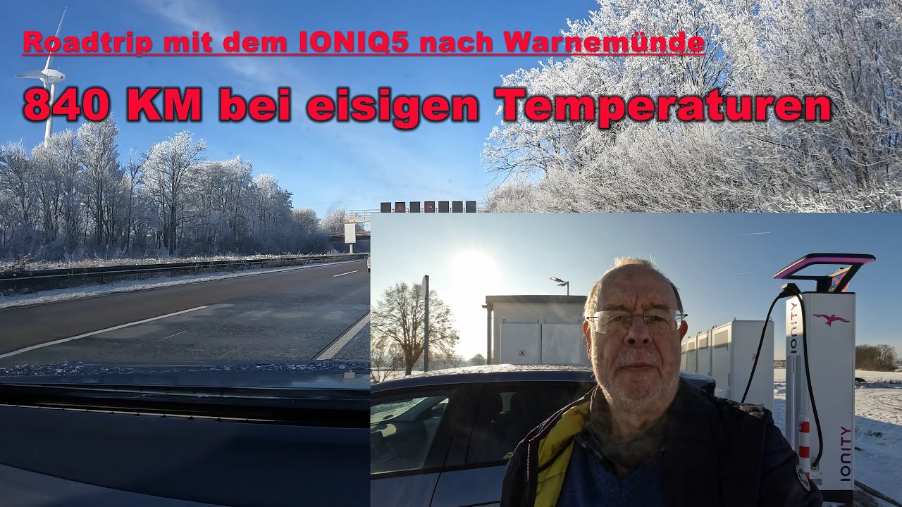 840 KM bei eisigen Temperaturen,  Roadtrip mit dem IONIQ5