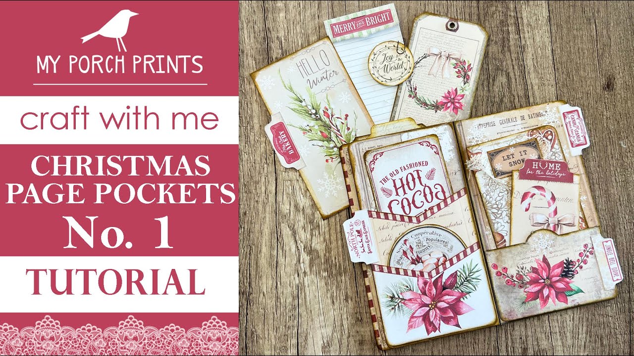 Творите вместе со мной! 🤍🎅 РОЖДЕСТВЕНСКИЕ КАРМАШКИ ДЛЯ СТРАНИЦ № 1 | Folio | My Porch Prints Junk...