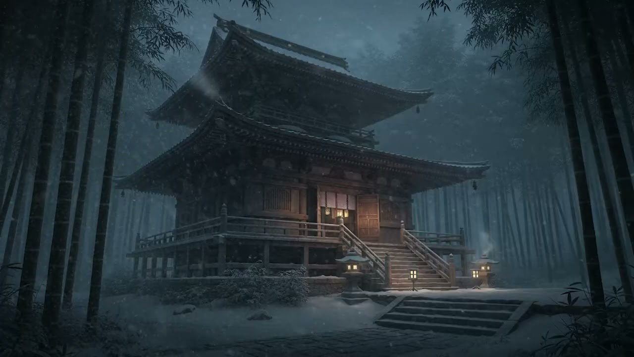 Intense Winter Blizzard ┇ Cold Howling Winds & Frozen Night ┇ Instant Stress Relief