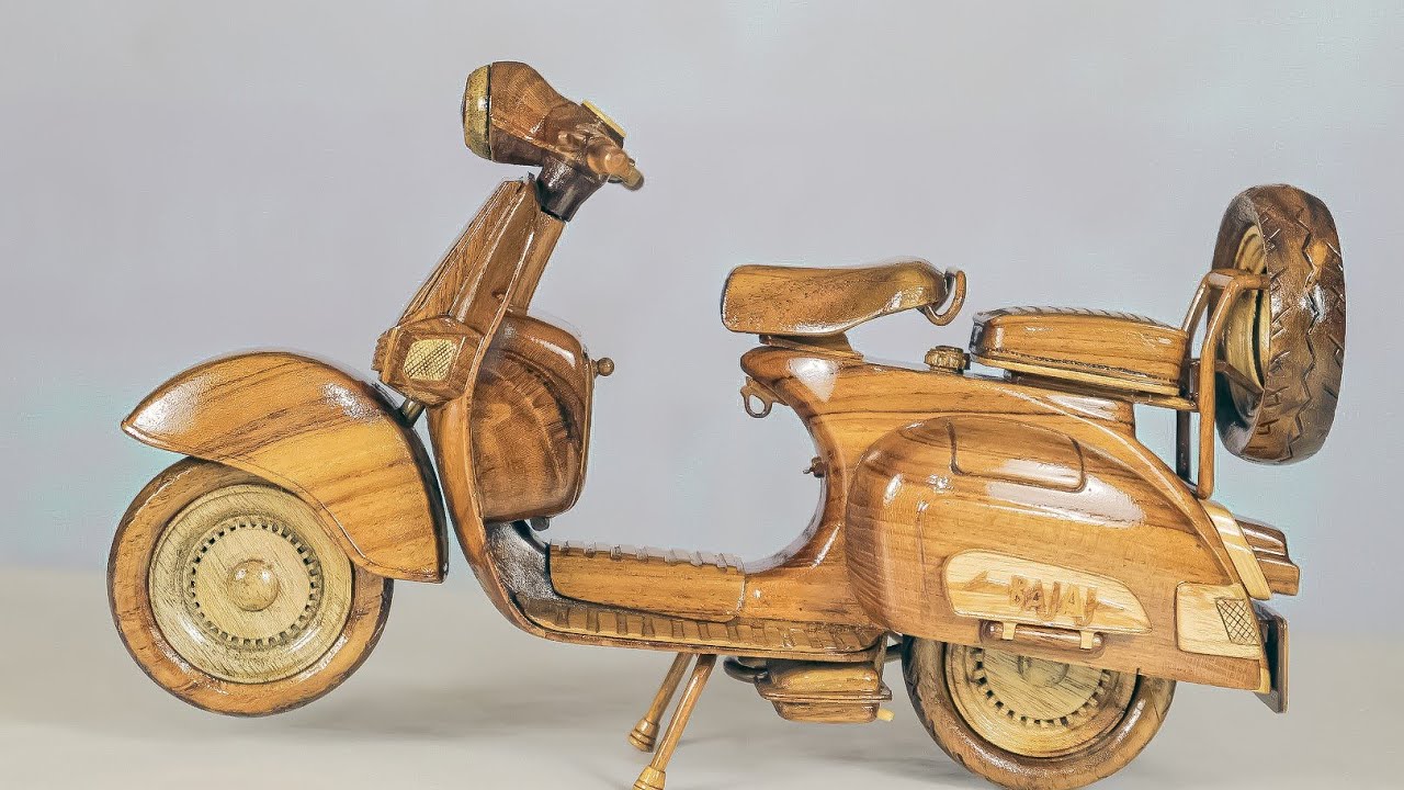 BAJAJ CHETAK || How to Make Wooden Bike Model ||