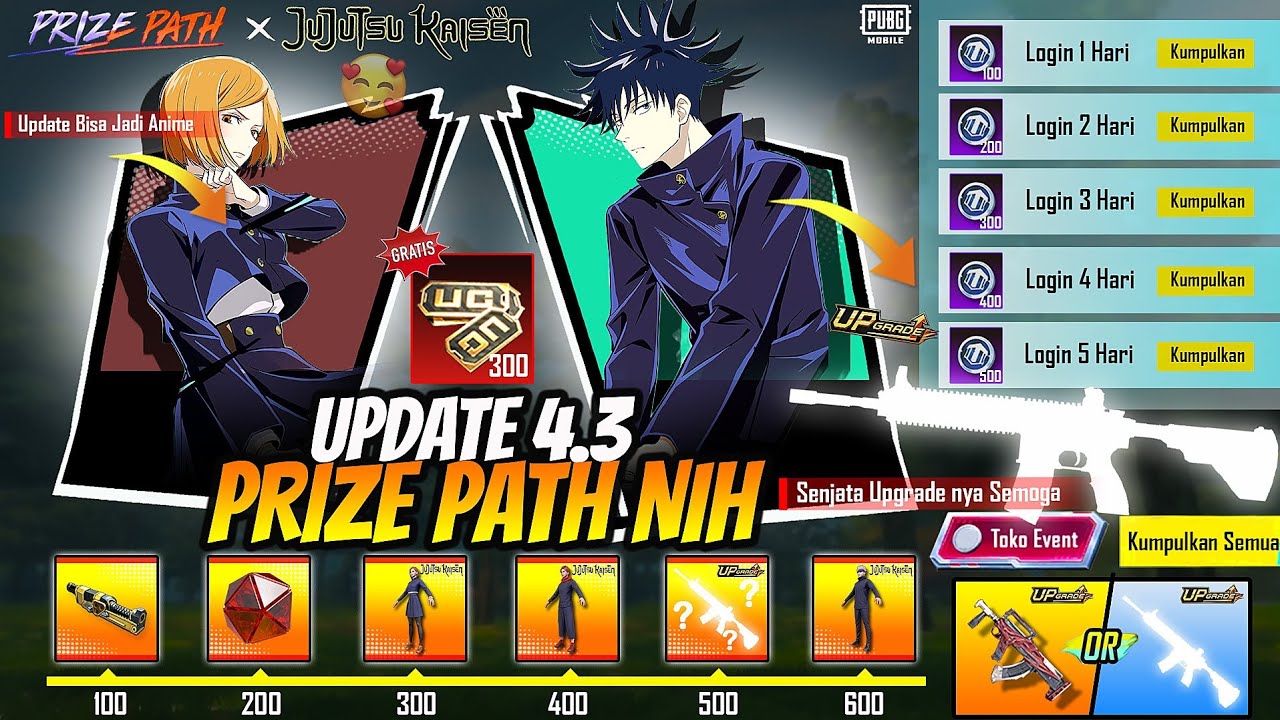 MANTAP PRIZE PATH 4.3 KITA JUJUTSU KAISEN RESALE GUYS BISA JADI ANIME & SENJATA UPGRADE DI LEVEL NYA