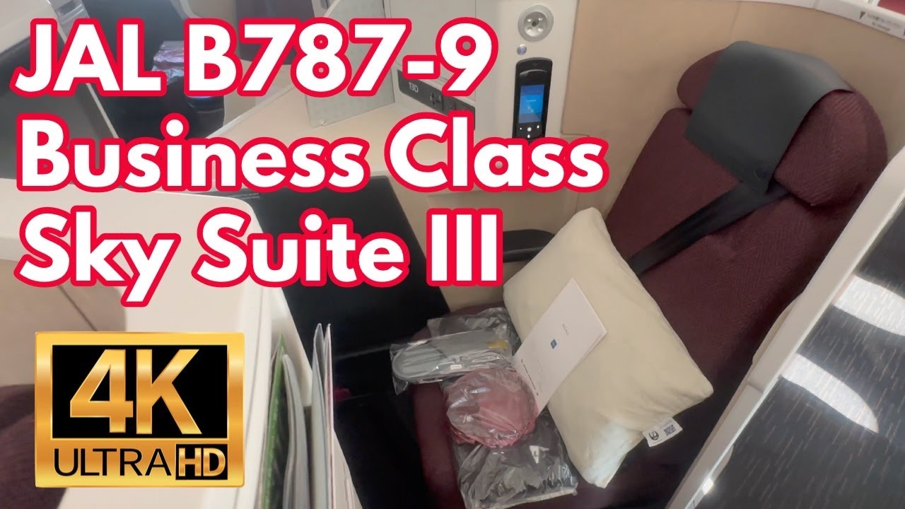 [4K] JAL B787-9 Sky Suite III 3 business class Tokyo Haneda - Hong Kong Japan Airlines