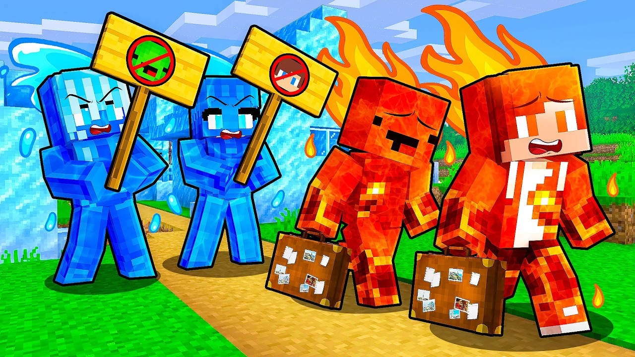 JJ and Mikey Were KICKED OUT By ELEMENTAL GIRLS in Minecraft - Maizen