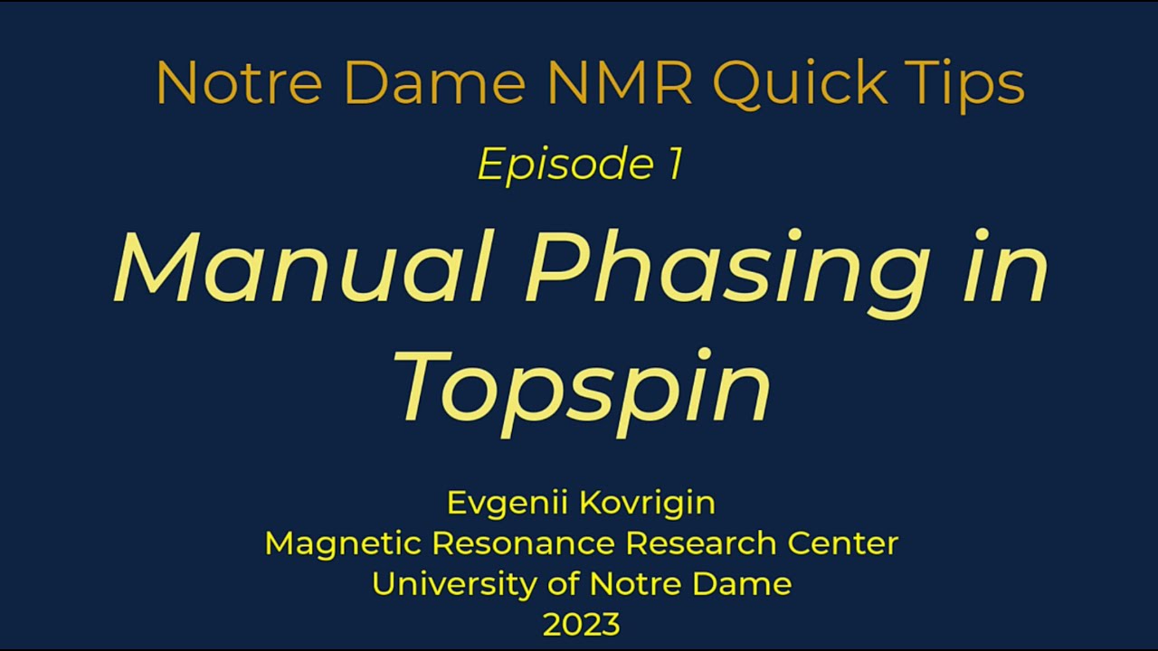 Manual Phase Correction in Topspin