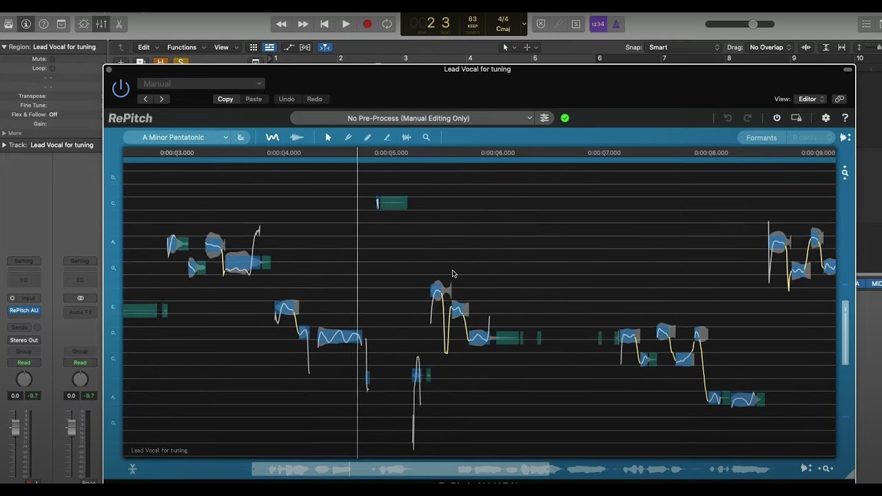 Fast Vocal Tuning In Logic Pro With RePitch