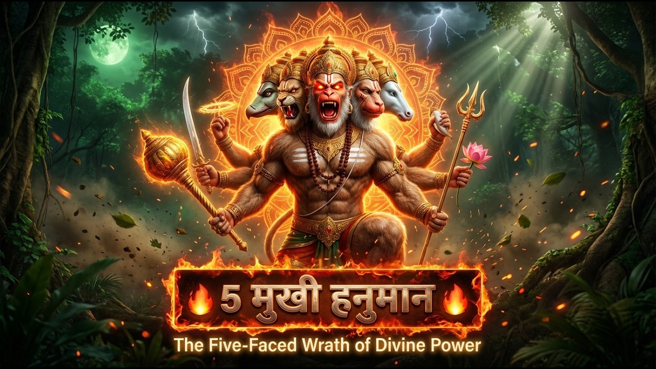 पंचमुखी हनुमान! Panchmukhi Hanuman! Power of Sanatan Dharm! Sanatan dharm Stories! Bholenath shiva