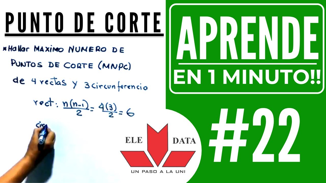 MAXIMO NUMERO DE PUNTOS DE CORTE DE RECTAS EN 1 MINUTO︱FIJA DE EXAMEN #22︱GEOMETRIA︱UN PASO A LA UNI