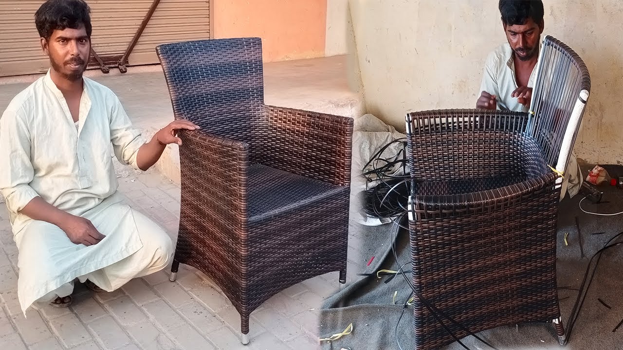 How to weave a cane seat I Awesome chair weaving process