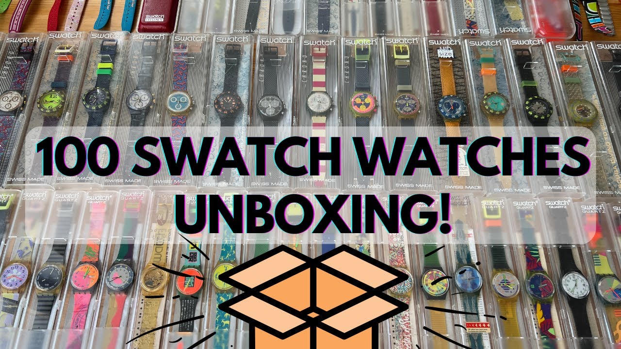 Распаковка коллекции из 100 часов Swatch | Ретро-лот Swatch Watches 90-х и 80-х годов