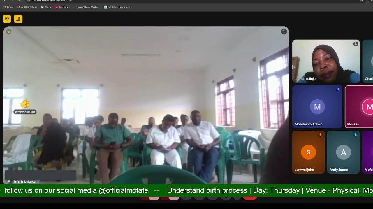 Understand birth process | Day: Thursday | Venue - Physical: Mbalizi DDH (Ifisi) Mbeya