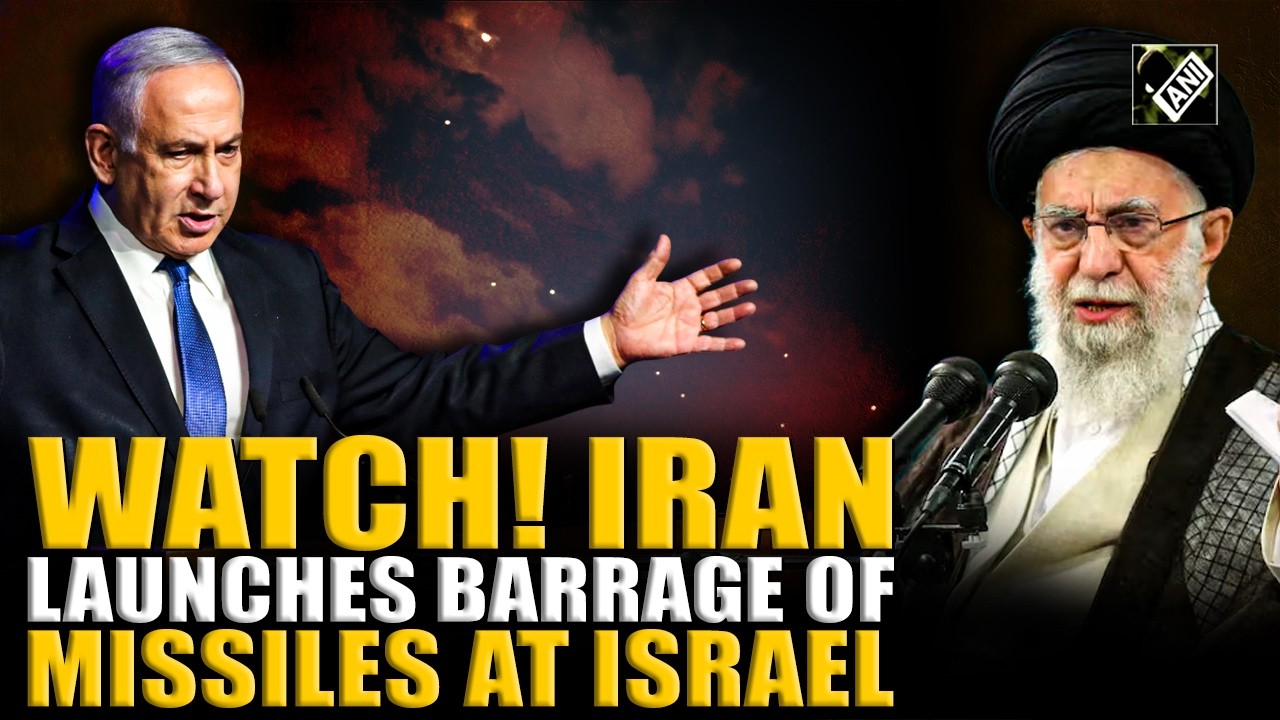 Air defences light up Tel Aviv sky after Iran launches retaliation missiles at Israel