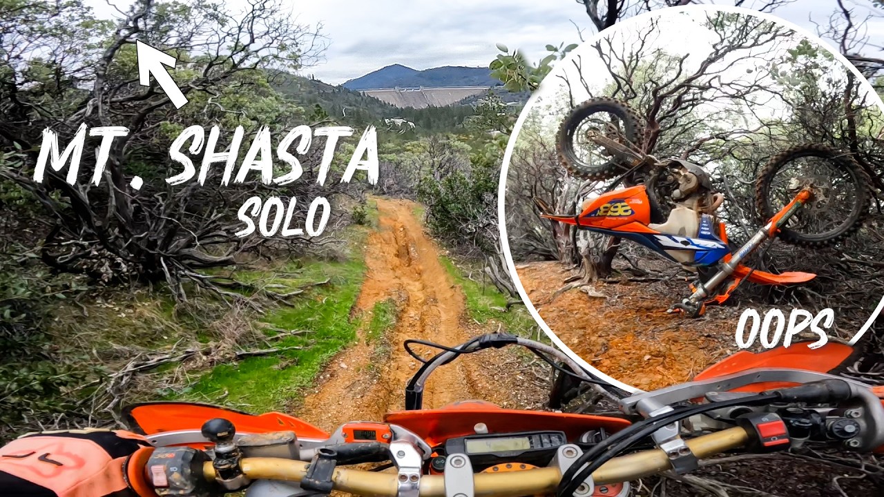Getting into trouble riding solo by Mt. Shasta (Chappie-Shasta OHV)