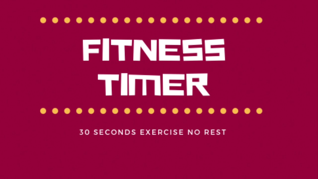 [30 second fitness timer] w/ vocal cues - [Dance Music] no rest.