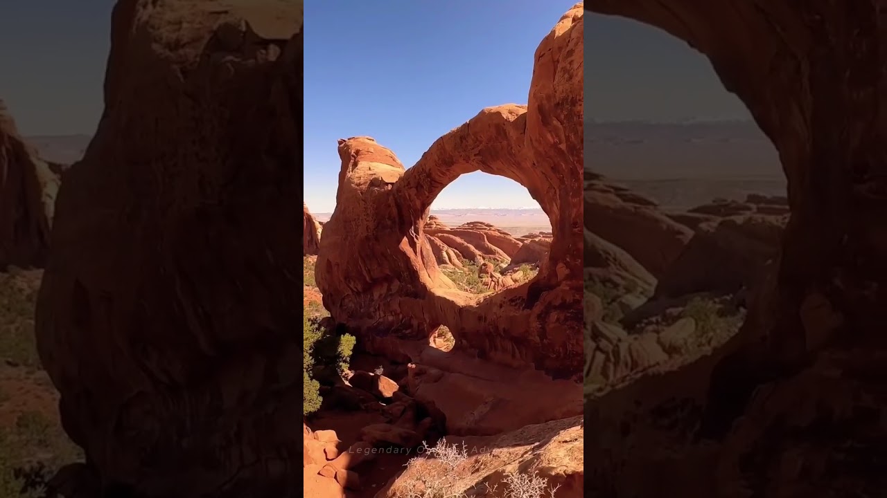 Double O Arch, Devils Garden, Arches National Park 🏜️  #explore #travel #nationalpark