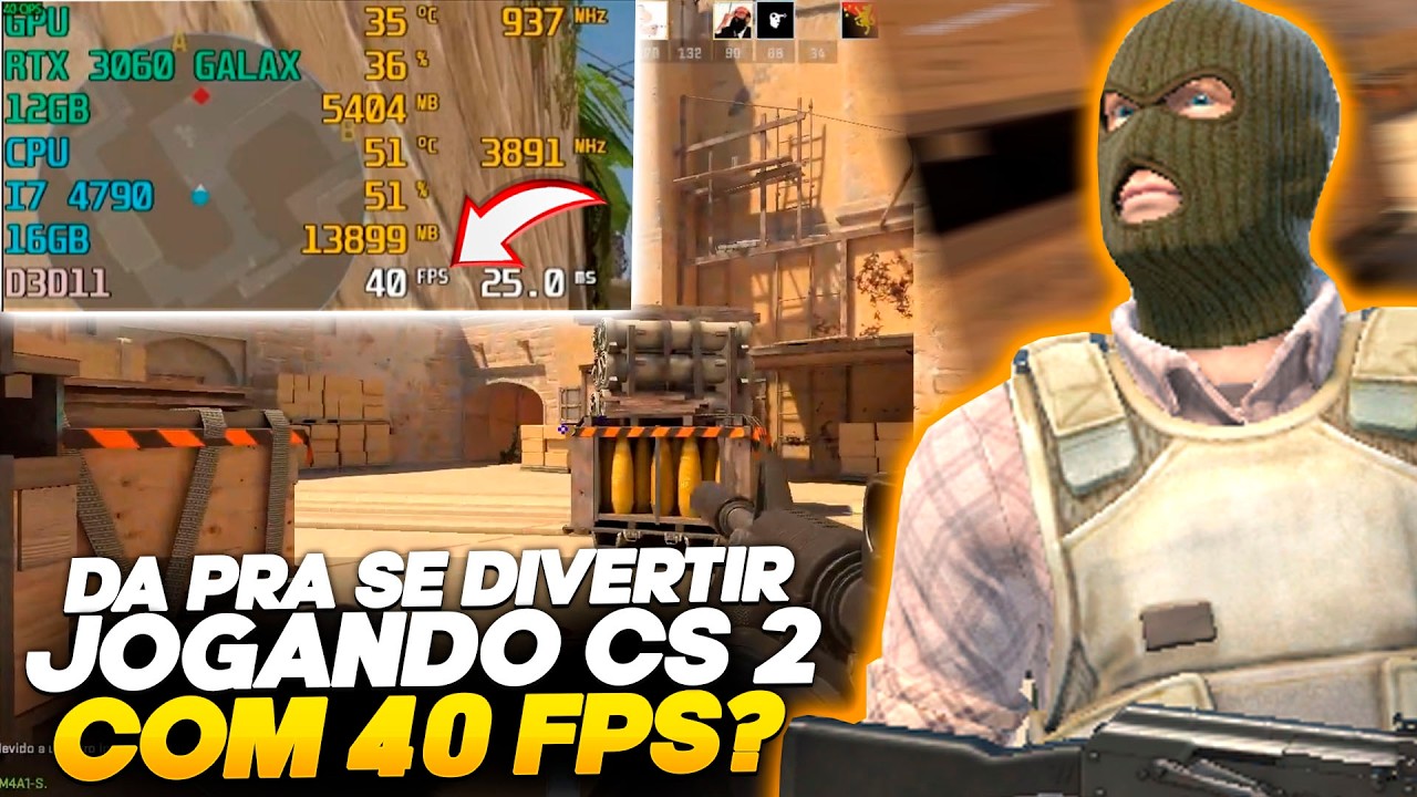 Joguei CS 2 a 40 FPS Pra Provar Que NÃO PRECISA De MUITO Pra SE DIVERTIR