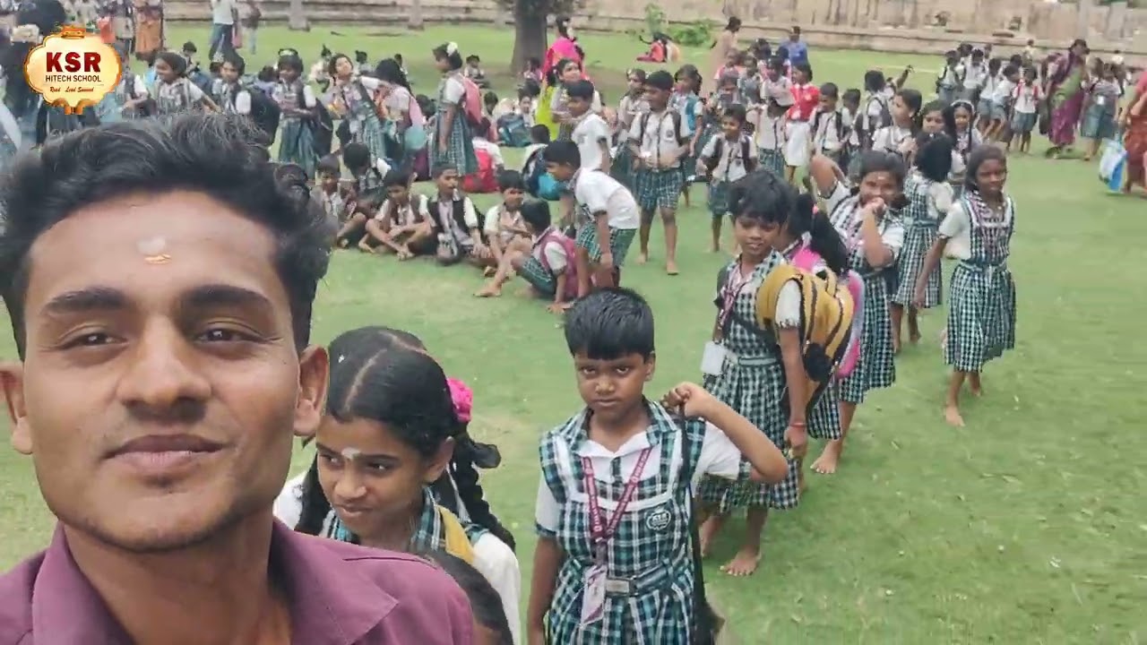 GANGAI KONDAN CHOZHISVARAM TEMPLE Visited by Our school Students # KSR HI TECH SCHOOL, VDM