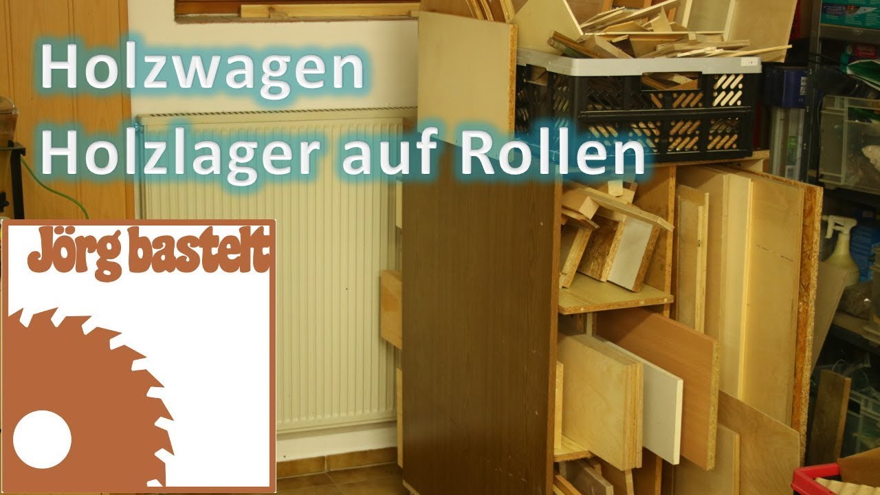 Holzlager - Holzwagen auf Rollen