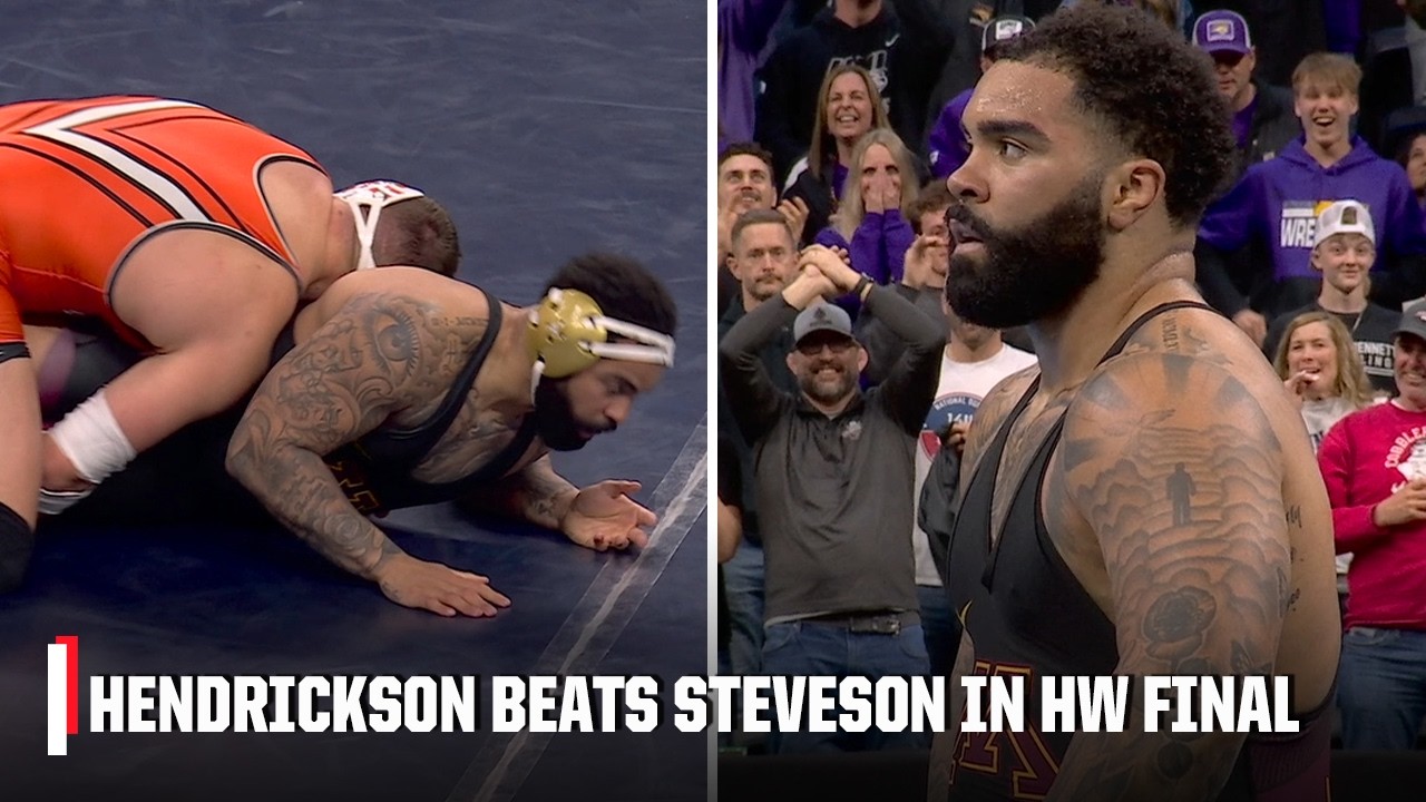 Gable Steveson STUNNED by Wyatt Hendrickson in final seconds of HW final | ESPN