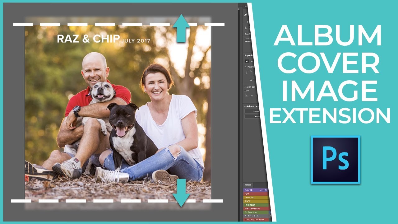 Album Cover Image Extension in Photoshop - Dog Photography Editing Tutorial
