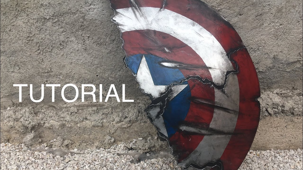 Escudo roto del Capitán América, 100% cartón l Endgame l Civil War