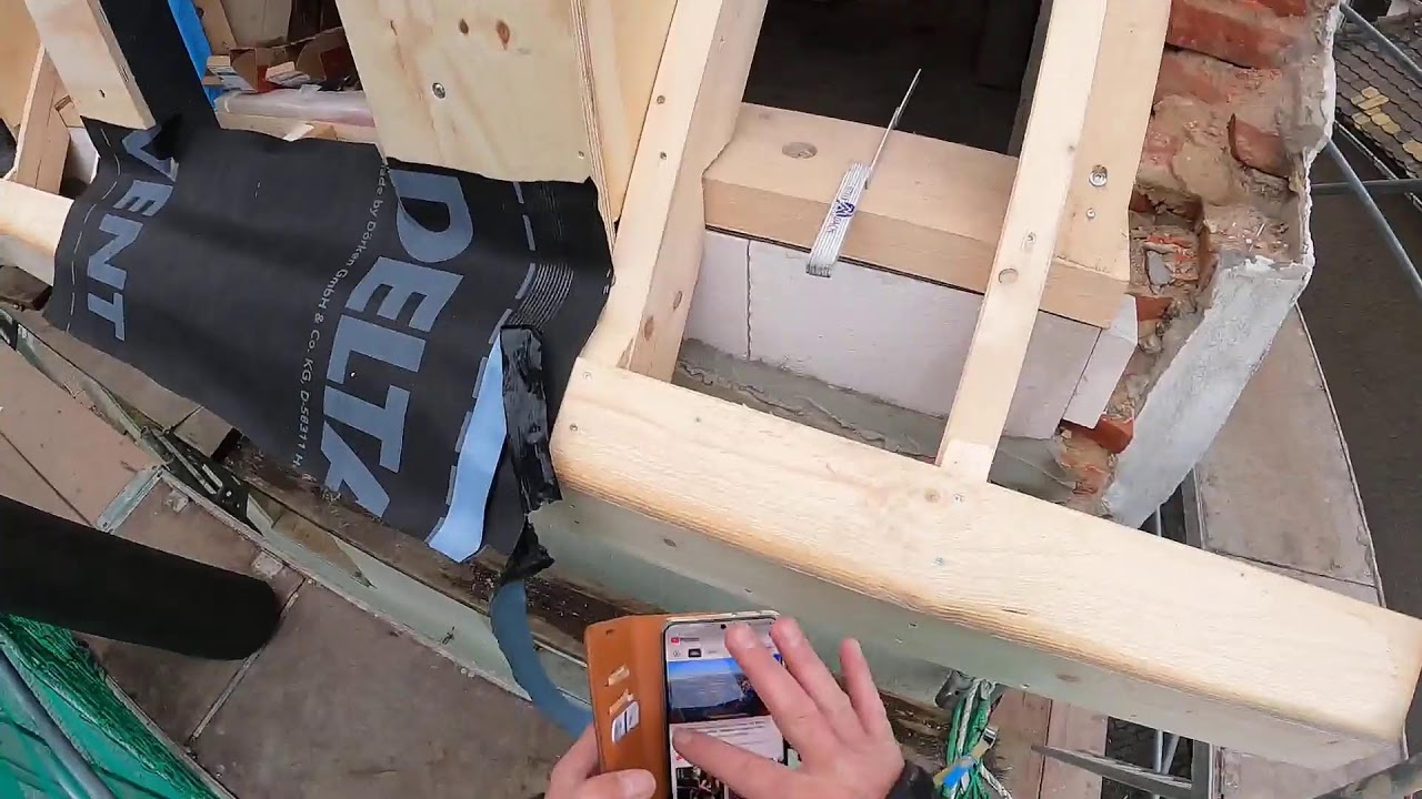 Biberschwanzdach in Bad Lausick - Teil 1 - Traufe bauen, Lattung