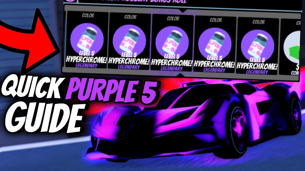 The Guide How to EASILY Grind PURPLE HYPERCRHOME LEVEL 5 in Roblox Jailbreak