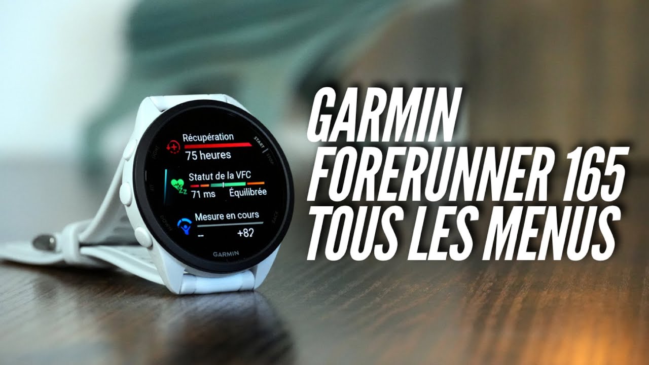 Garmin Forerunner 165: Plongée dans les menus de la montre