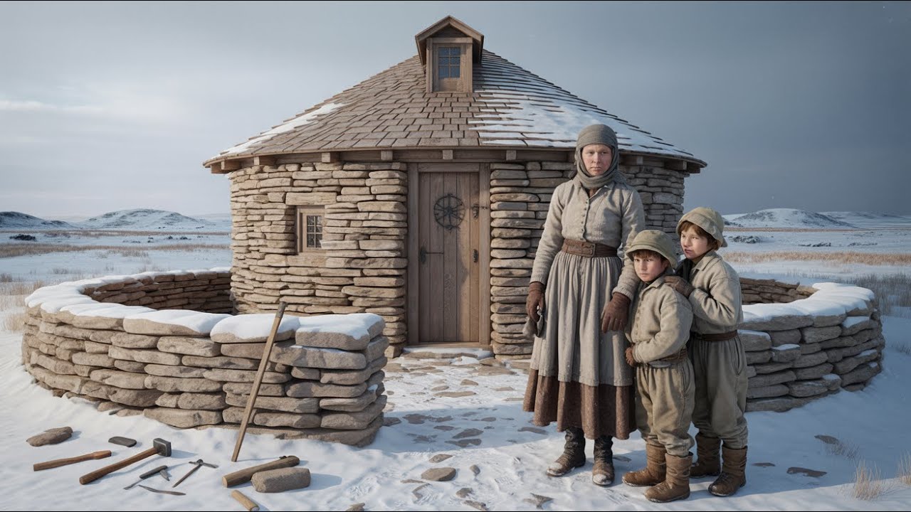 Everyone Laughed When the Pregnant Widow Built a Round Stone House — Until It Stayed 56° Warmer