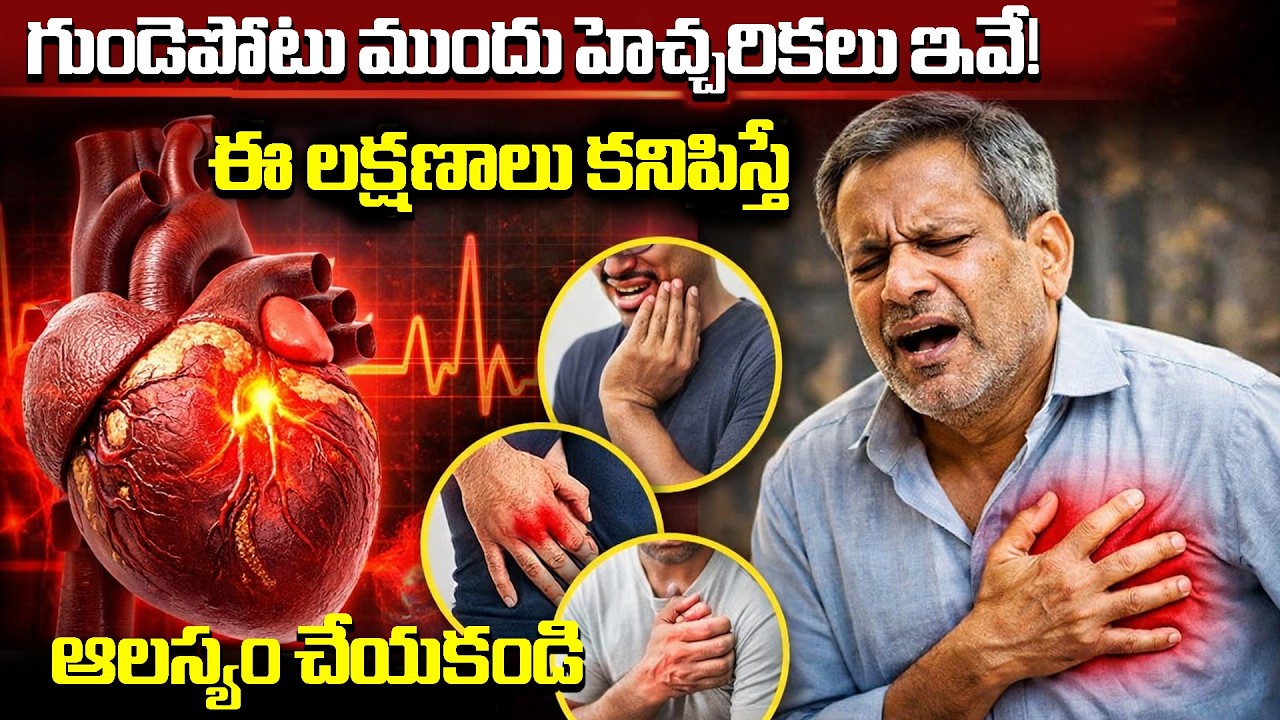 గుండెపోటు ముందు హెచ్చరికలు ఇవే!ఈ లక్షణాలు కనిపిస్తే ఆలస్యం చేయకండిWarning Signs Before  Heart Attack