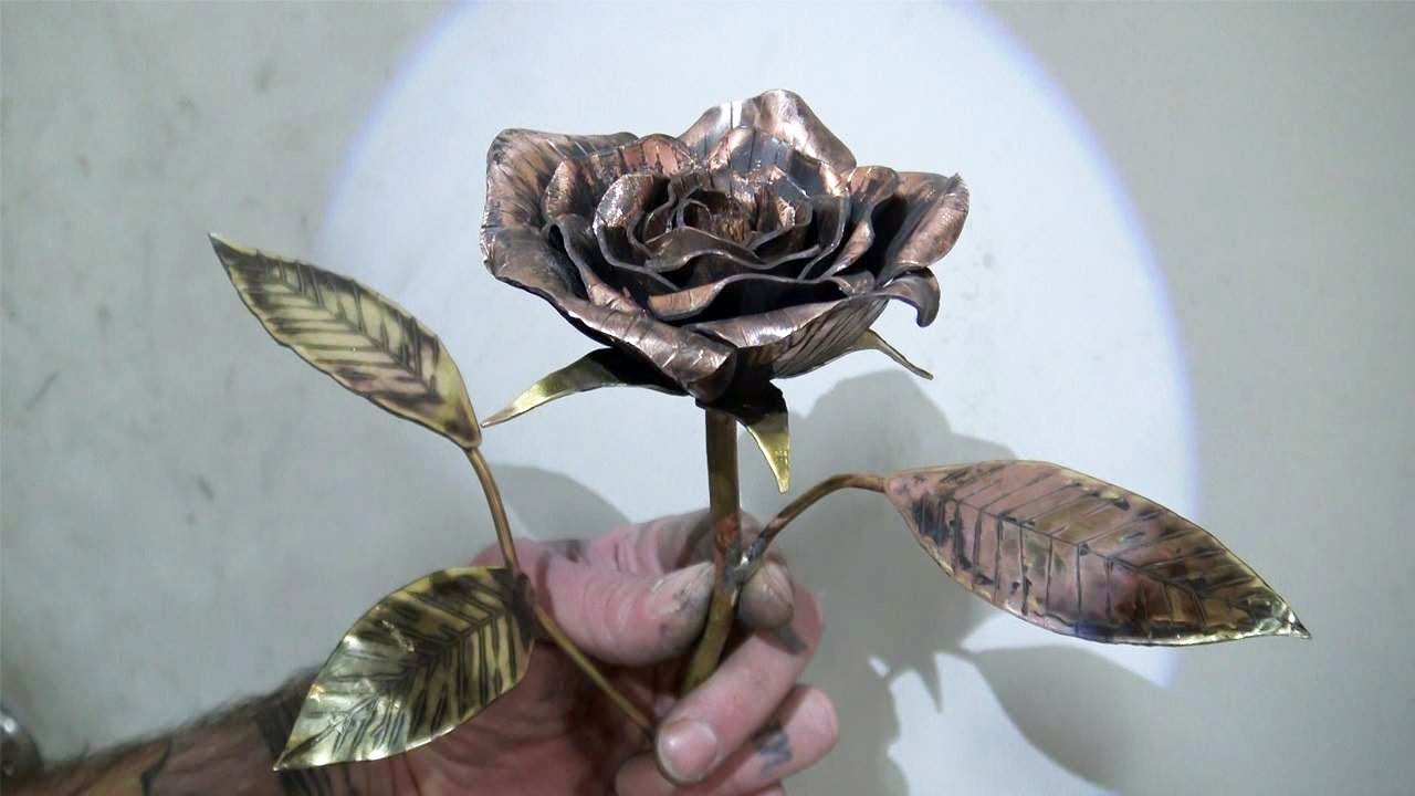 How To Make A Metal Rose Sculpture With Copper And Brass