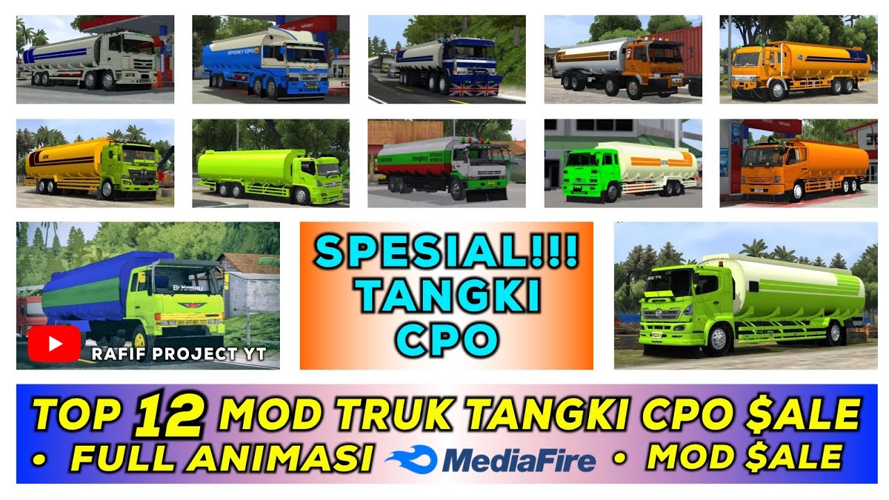 SPESIAL!!! TOP 12 MOD TRUK TANGKI CPO $ALE || MOD BUSSID TERBARU 